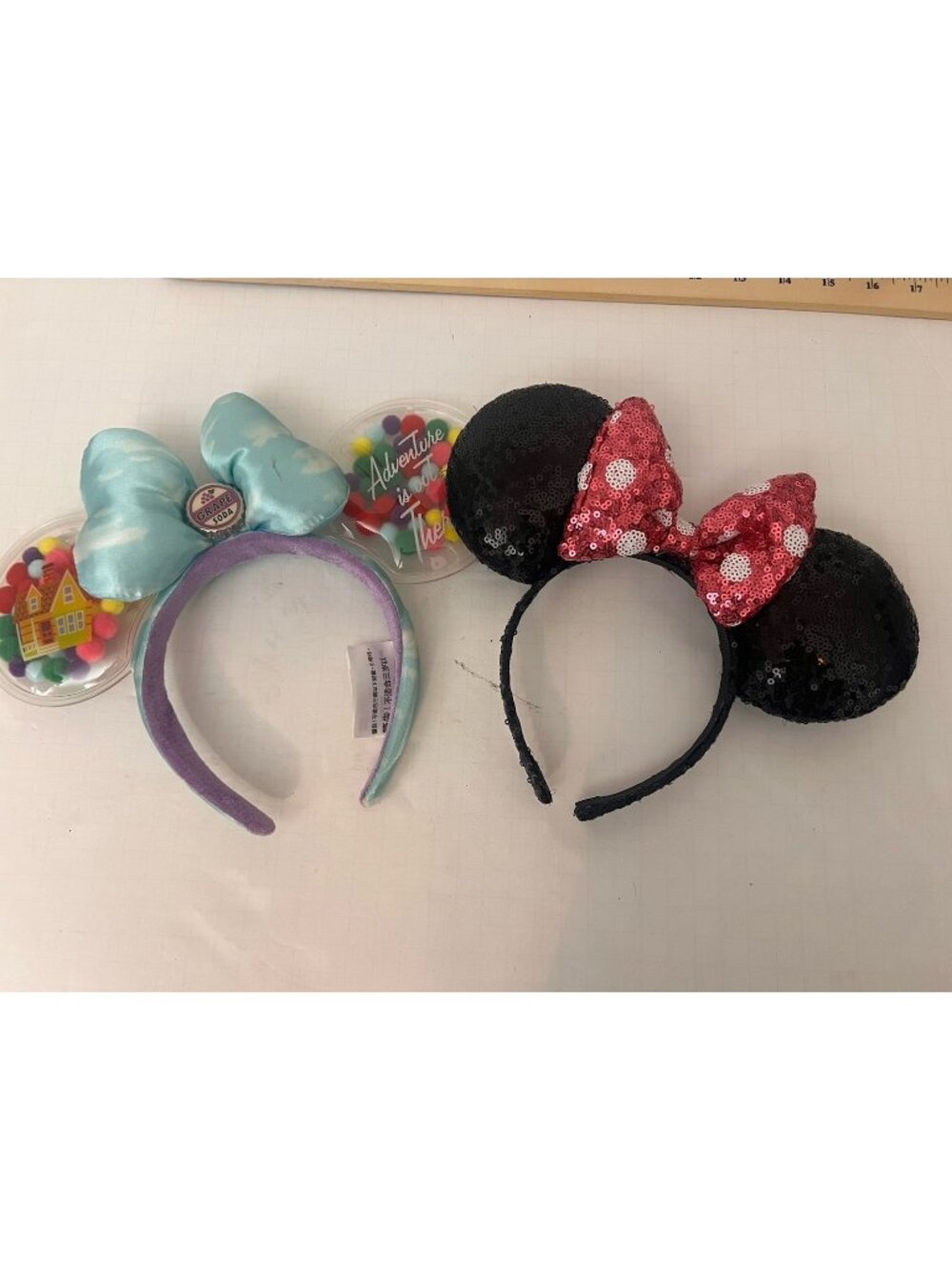 Lot 2 Disney Up Minnie Mouse Ears Headband Bow Sequin Ears Grape Soda House